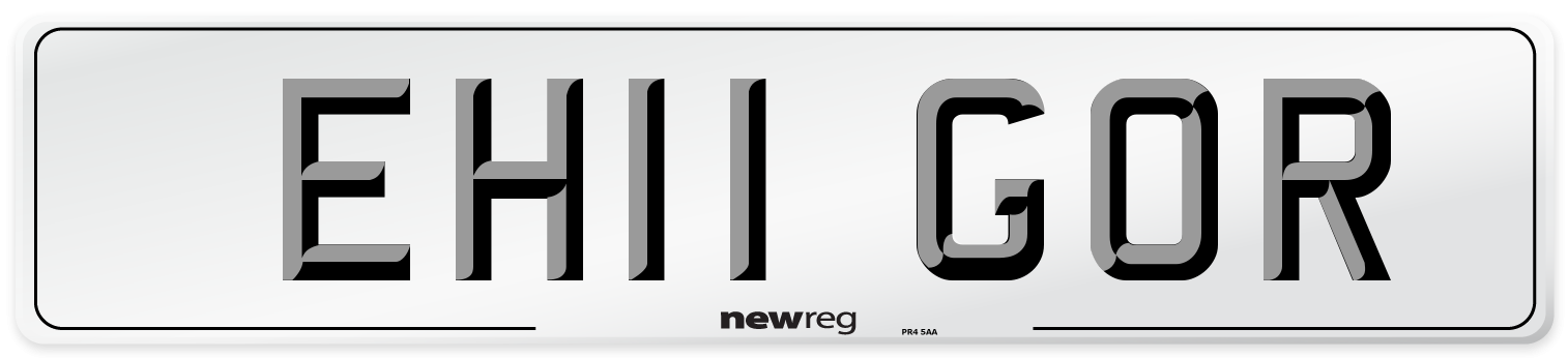 EH11 GOR Number Plate from New Reg
